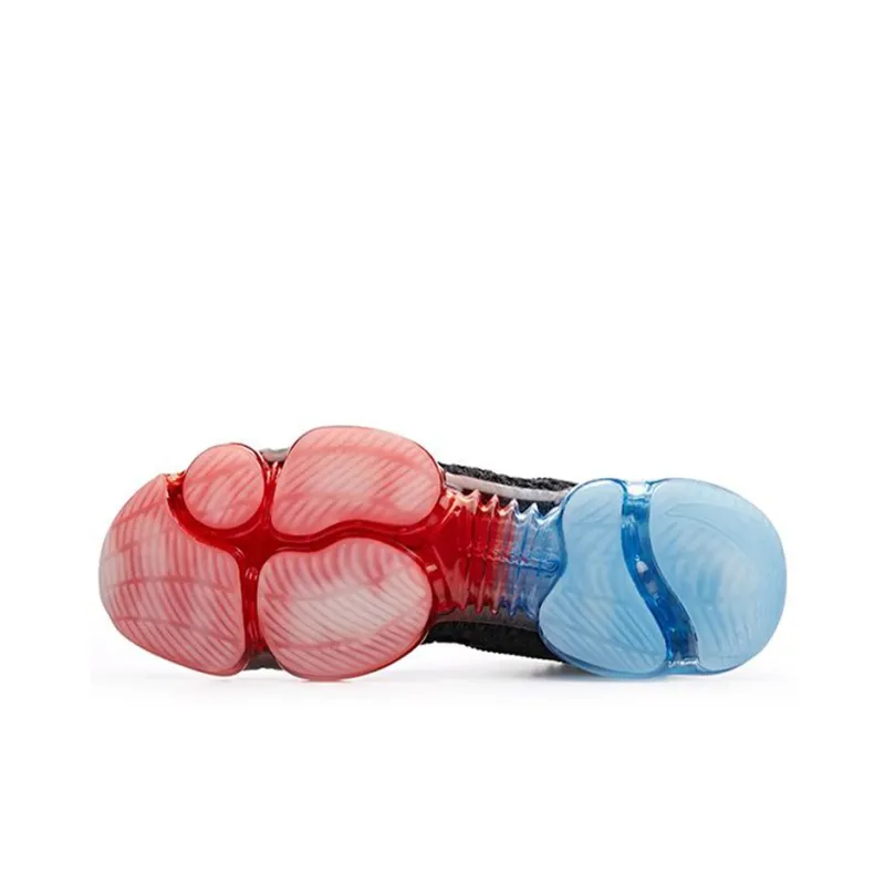 Anta SEEED Stream Glow Cushioned Slip Resistant High Top Casual Shoes Men's Black Red Blue-5