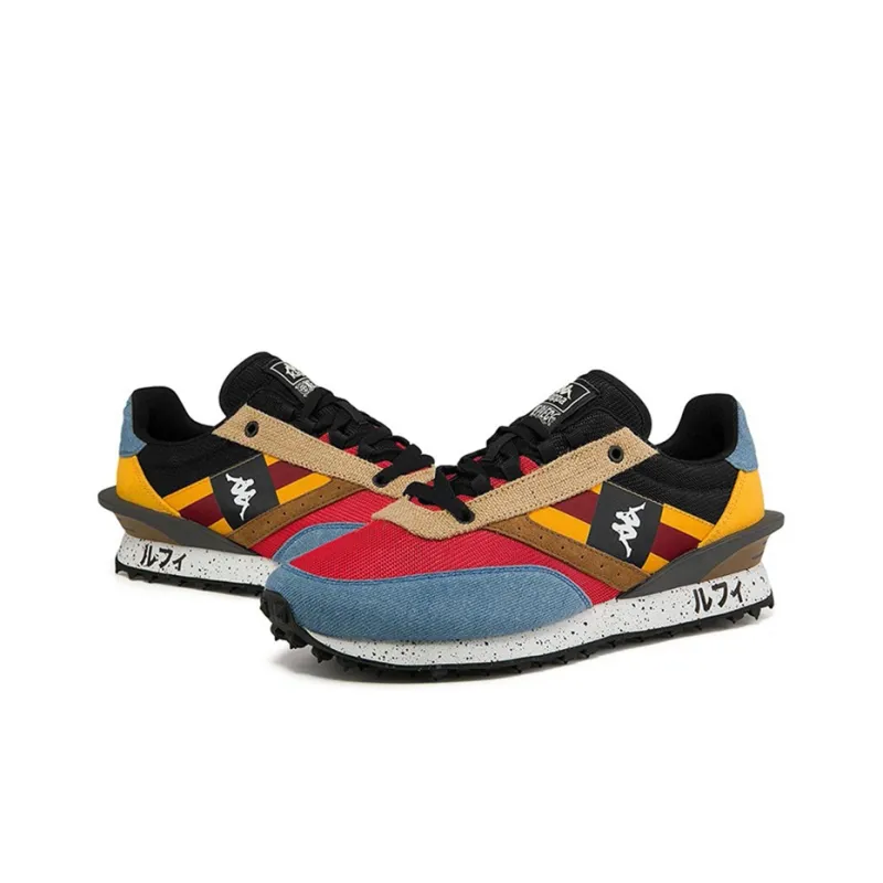 Kappa One Piece Abrasion Resistant Coverage Low Top Casual Shoes Women's Red Black Blue-2