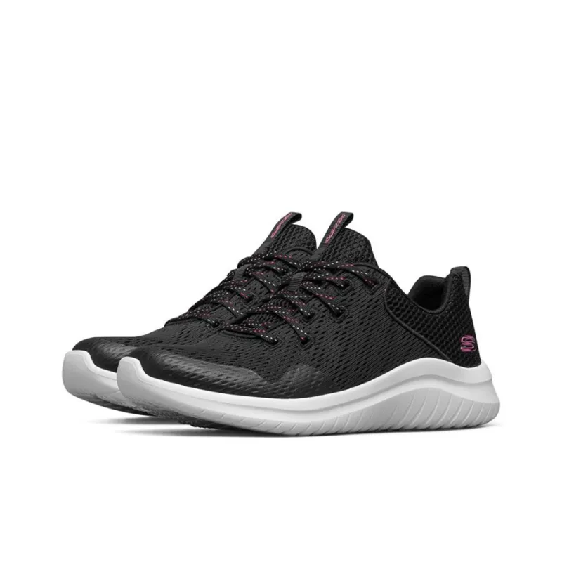 Skechers Ultra Flex 2.0 Low Top Running Shoes Black/White Women's-2