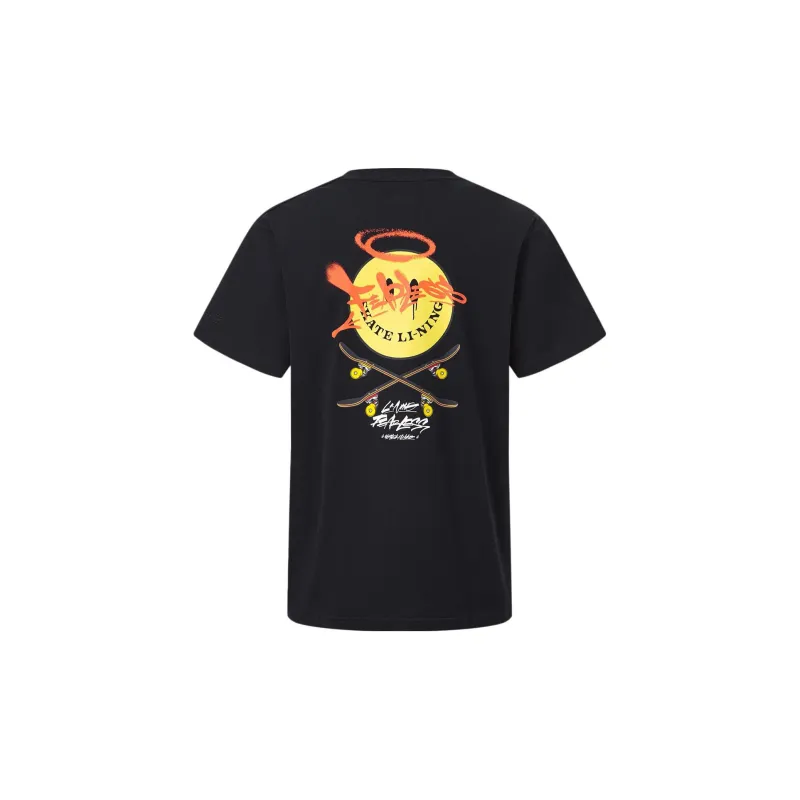 LiNing Short Sleeved T Shirts Unisex Black-1