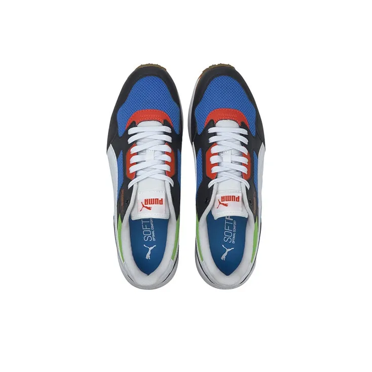 PUMA R78 Futr Low Top Running Shoes Black/White/Blue-2