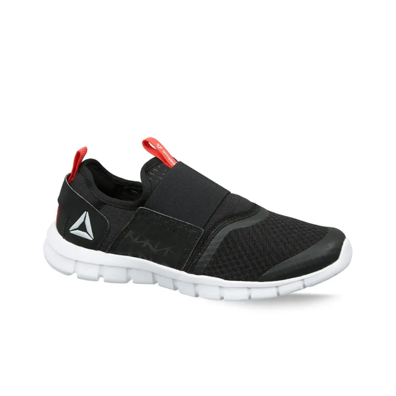 Reebok Walking Identity Slip-Ons Cushioning Anti-Slip And Wear-Resistant Low-Top Casual Shoes Men's Black Red White-2