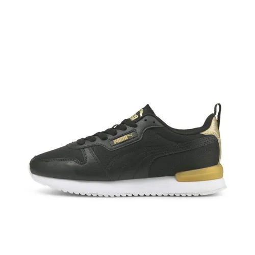 PUMA R78 Casual Shoes Women's Low-Top Black/White/Gold