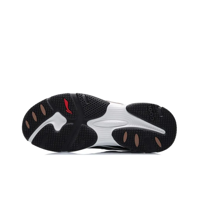 LiNing Nebula Cushioned Anti-Slip Wear-Resistant Breathable Lightweight Low-Top Sports Casual Shoes Black-brown-red-3