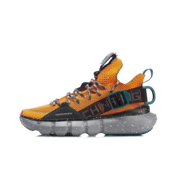 LiNing Essence 2.3 Cushioning Anti Slip And Wear Resistant Low Top Casual Shoes Women's Neon Radiant Orange