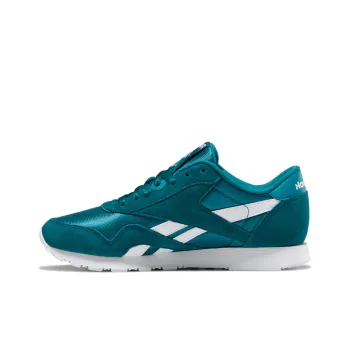 Reebok Classic Nylon Casual Shoes Women's Low-Top Blue/Green