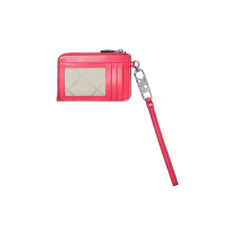 MICHAEL KORS Leather Card Holder Small Size Women's Pink-1