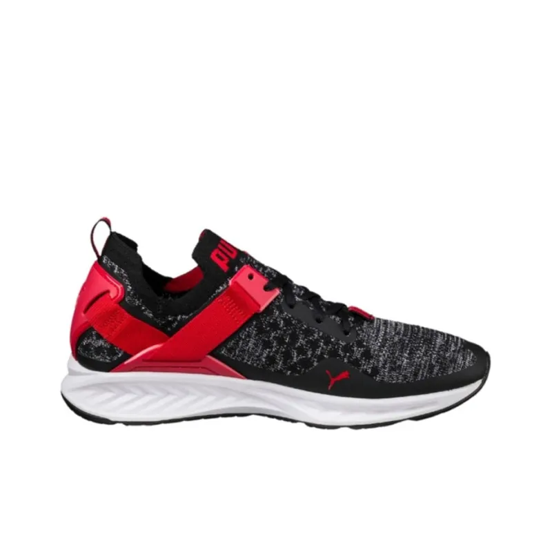 PUMA Ignite Casual Shoes Men Low Top Black/Red-1