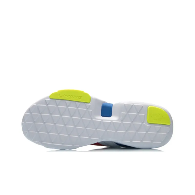 LiNing Slip Resistant, Breathable, Supportive, And Resilient Low Top Sports Casual Shoes Men's White Red Blue-4