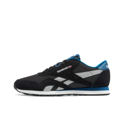 Reebok Classic Nylon Casual Shoes Men Low-Top Black/Blue