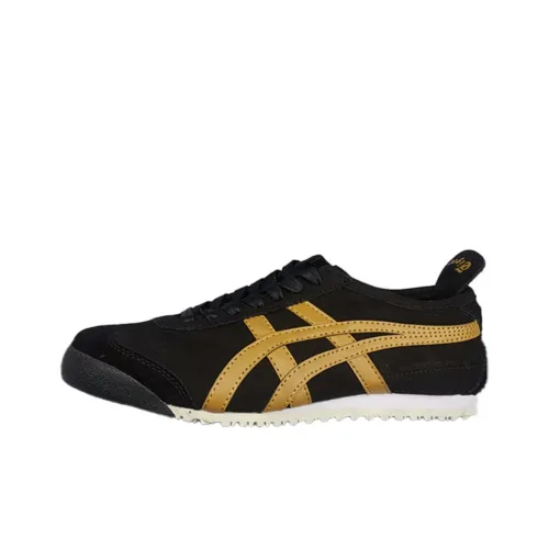 Onitsuka Tiger MEXICO 66 Casual Shoes Unisex Low-Top Black/Gold/White/Khaki