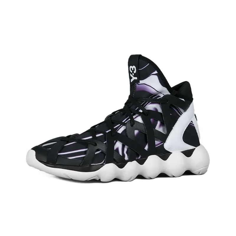 Adidas Y 3 Kyujo High Black Purple White-2