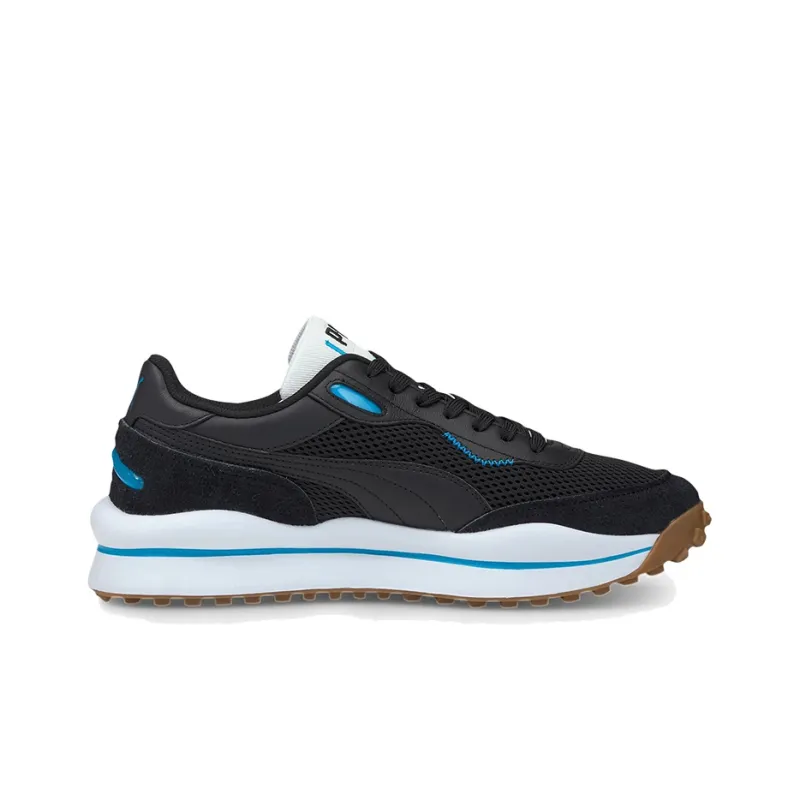 PUMA Style Rider Warm Texture White/Blue/Black Low Sneakers-1