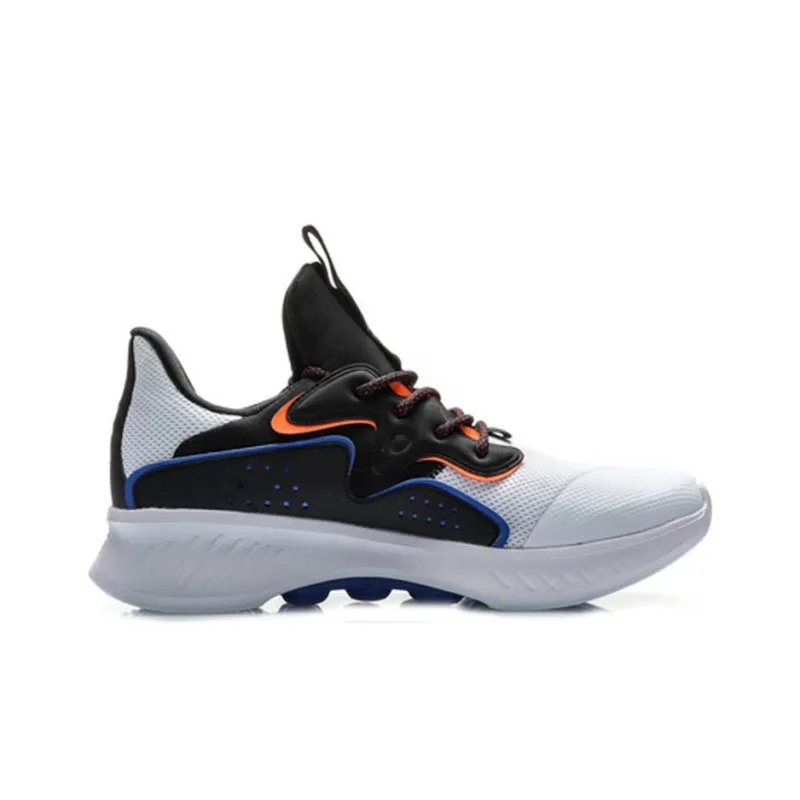LiNing EazGo Non slip Lightweight Low Top Casual Shoes Men's White Black-1