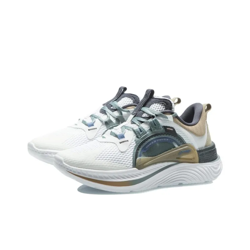 LiNing Spark Anti Slip Wear Resistant Low Top Sports Casual Shoes Men's White-2