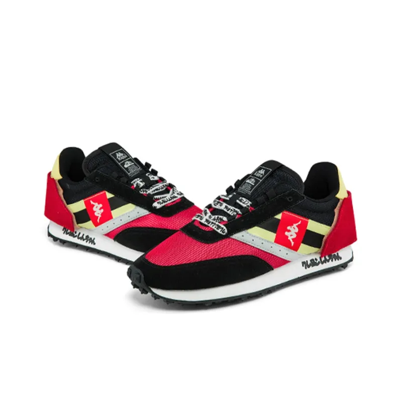 Crayon Shinchan x Kappa Cushioned Slip Resistant Abrasion Resistant Low Top Casual Shoes Unisex Tang Red-2