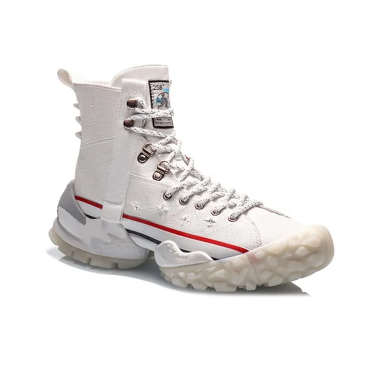 LiNing CF Mouse Bite Sky Open Cushioning Anti Slip And Wear Resistant High Top Sports Casual Shoes Men's White-2