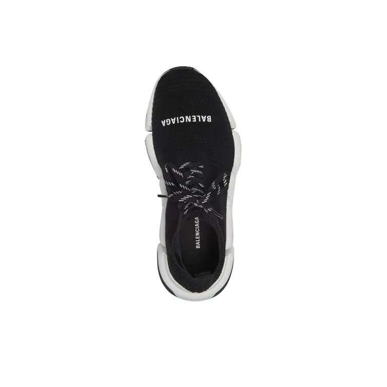 Balenciaga Speed 2.0 Lace Up Black White Women's-2