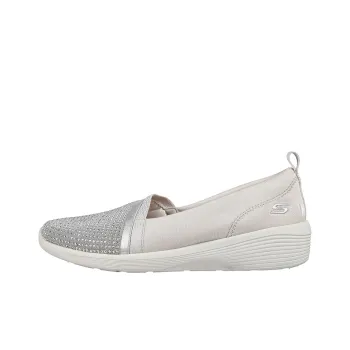 Skechers Arya Breathable Low-Top Casual Shoes Women's Silver Gray