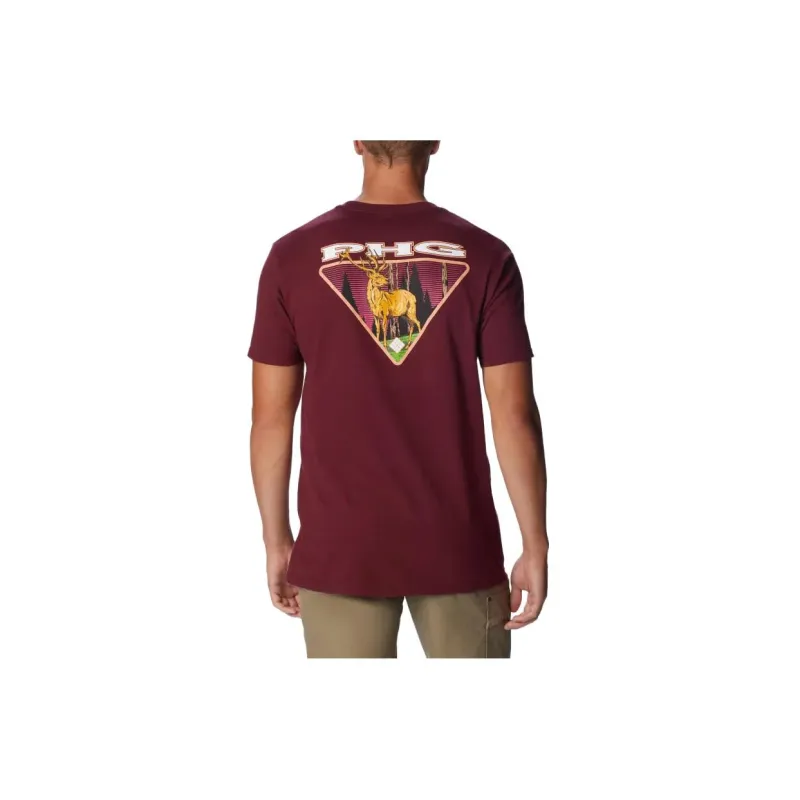 Columbia T-Shirts Men Burgundy-1