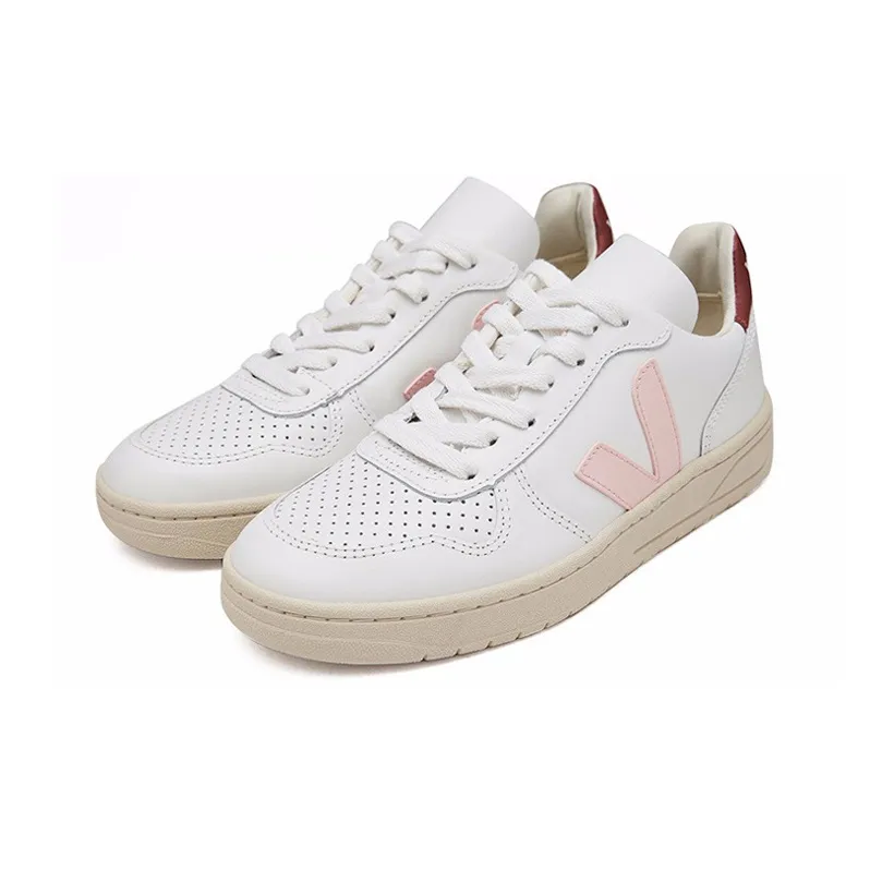 VEJA V-10 Cushioned Wear-Resistant Support Low-Top Casual Shoes Women's White-2