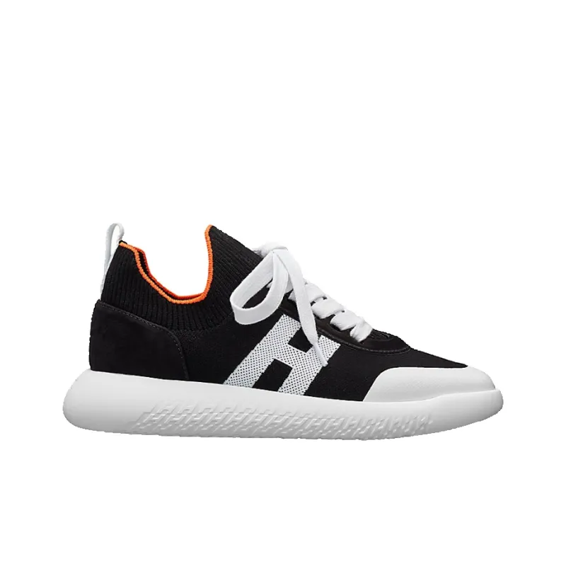 HERMES Crew Sneaker Cushioning Wear-Resistant Low-Top Casual Shoes Women's Black-1