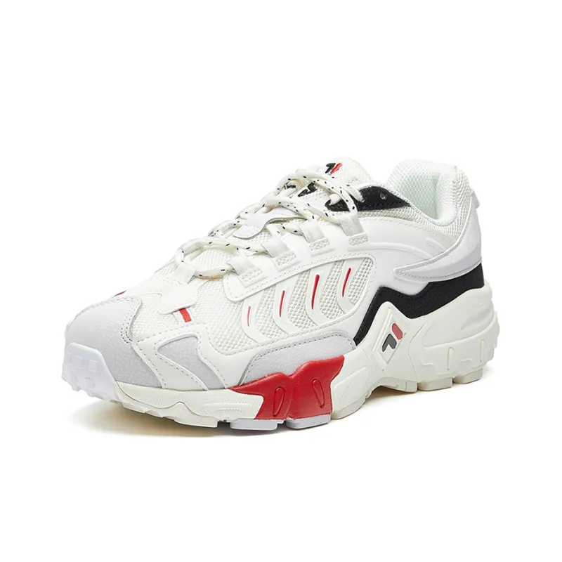 FILA Retro Running Shoes White/Red/Black Women's-1