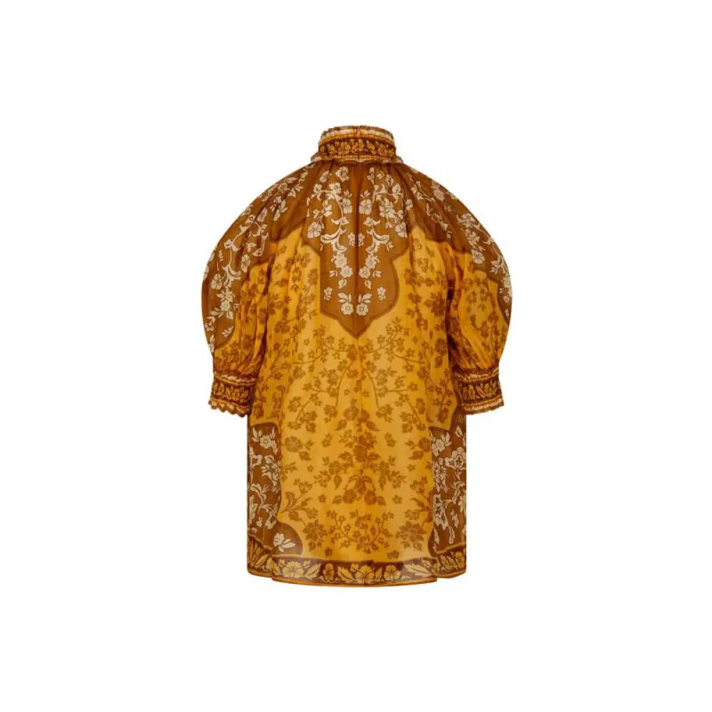 Zimmermann Raie Short Sleeve Blouse-2