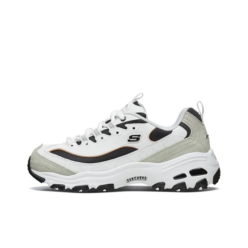 Skechers D'Lites 1.0 Casual Shoes Women's Low Top Light Gray/White/Black-0