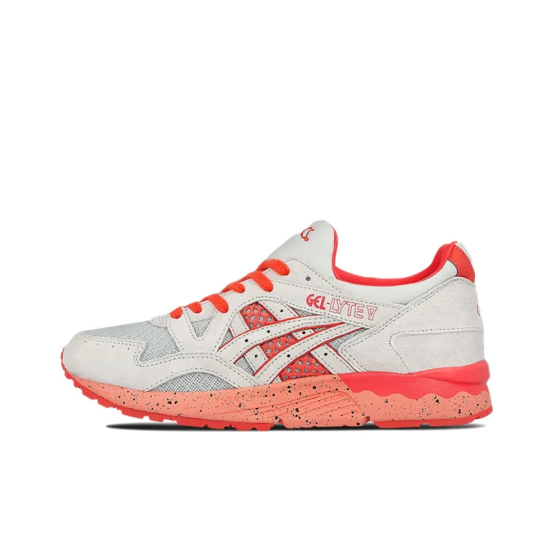 Asics Gel-Lyte V Anti-Slip Wear-Resistant Low-Top Casual Shoes Men's White Orange Orange-0