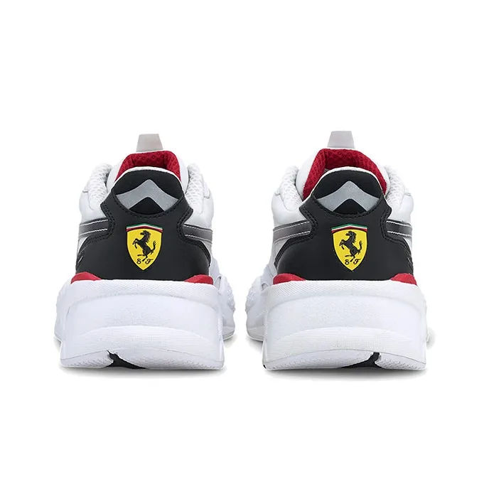 PUMA Scuderia Ferrari Race RS-X Anti-Slip And Wear-Resistant Lightweight Low-Top Casual Shoes Unisex Gray White-3