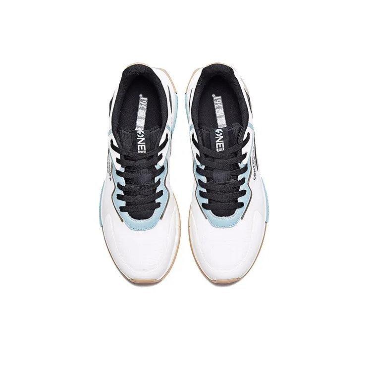 361° NFO Technology Slip Resistant Cushioning Breathable Low Top Casual Shoes Men's White Green-2