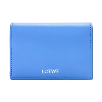 LOEWE Shiny Nappa Calfskin Wallet Men's Blue