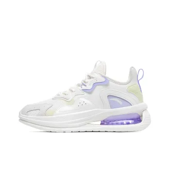 Anta Cushioning Anti Slip And Wear Resistant Low Top Sports Casual Shoes Unisex White Purple