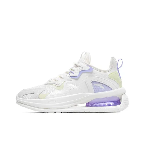 Anta Cushioning Anti-Slip And Wear-Resistant Low-Top Sports Casual Shoes Unisex White Purple