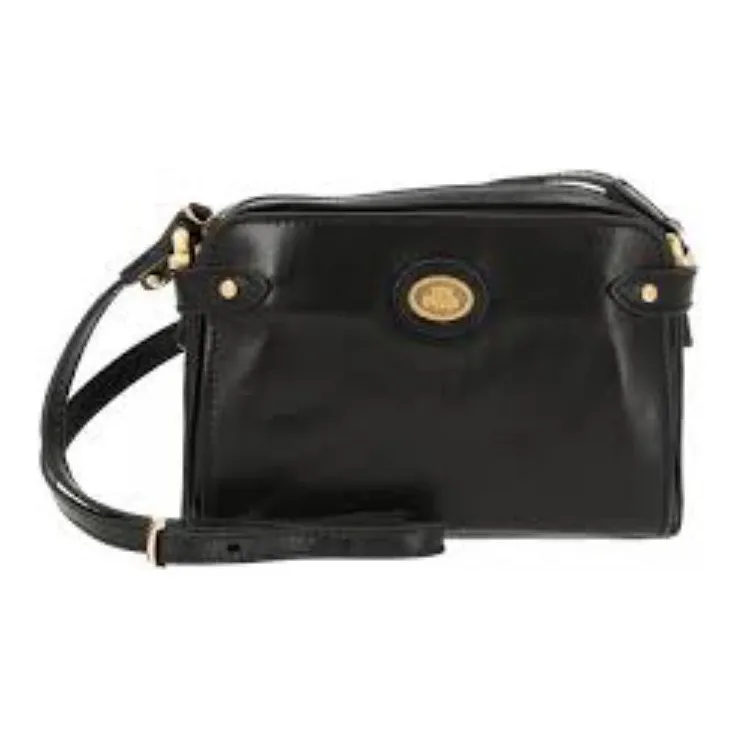 THE BRIDGE Leather Shoulder Bag Crossbody Bag Mini Women's Black-1