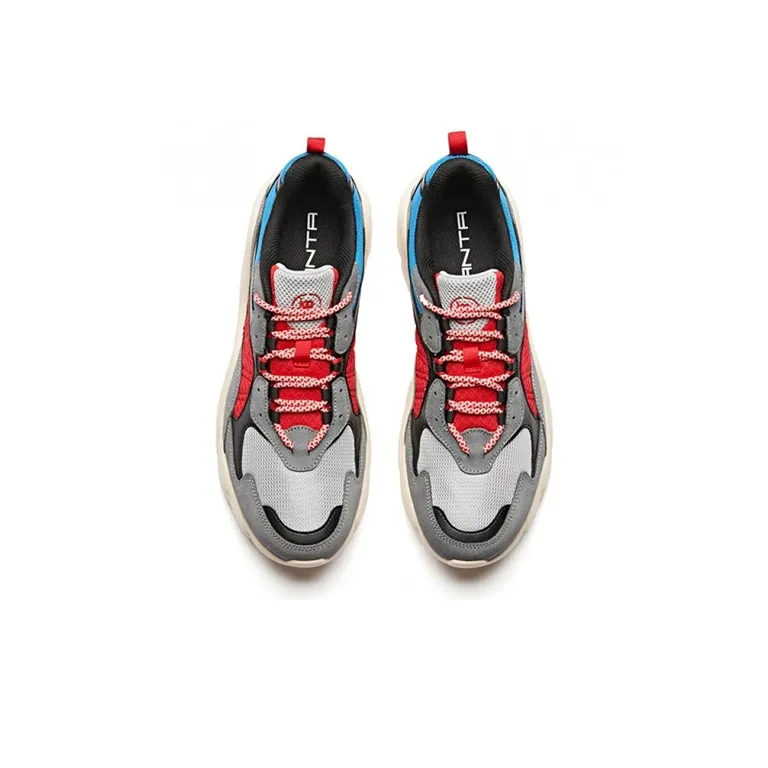 ANTA Life Series Sneakers 'Grey Red Blue'-3