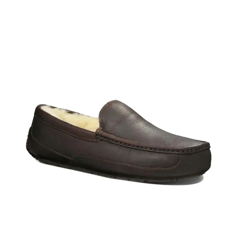 UGG Ascot Leather Slipper 'Brown'-2