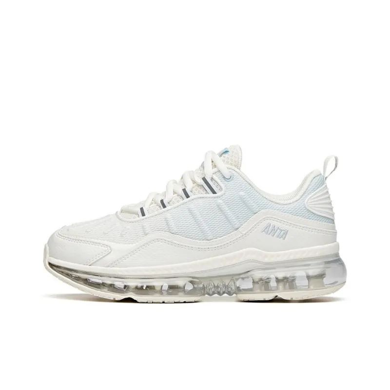 Anta Life Collection Cushioning Anti-Slip Wear-Resistant Breathability Low-Top Casual Shoes Women's Ivory White-0