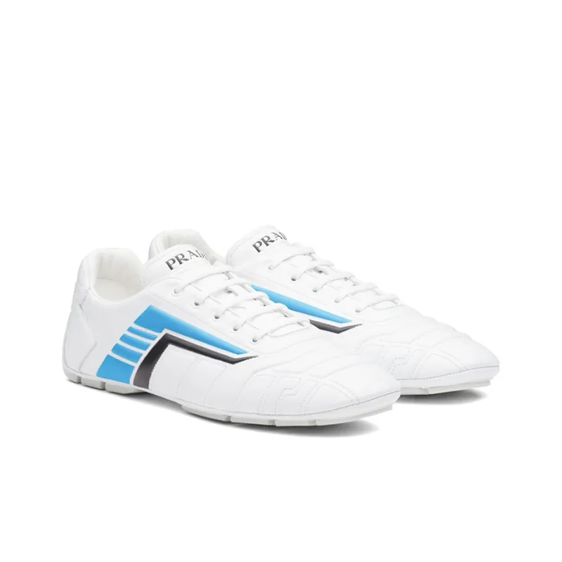 PRADA Anti Slip And Wear Resistant Breathable Low Top Casual Shoes Men's White-1