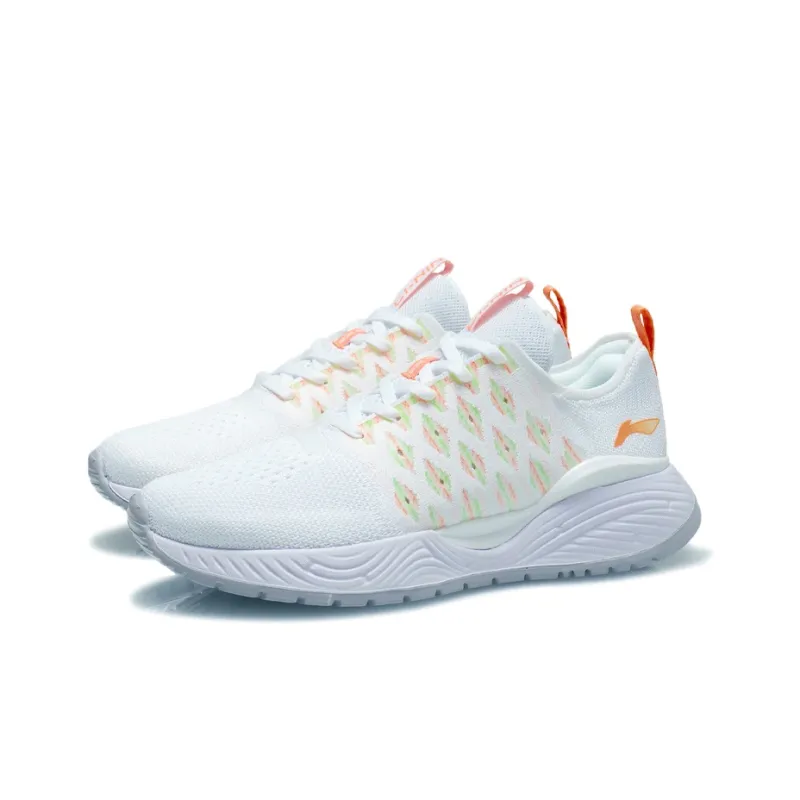 LiNing Soft Low Top Sports Casual Shoes Women's White Orange-2