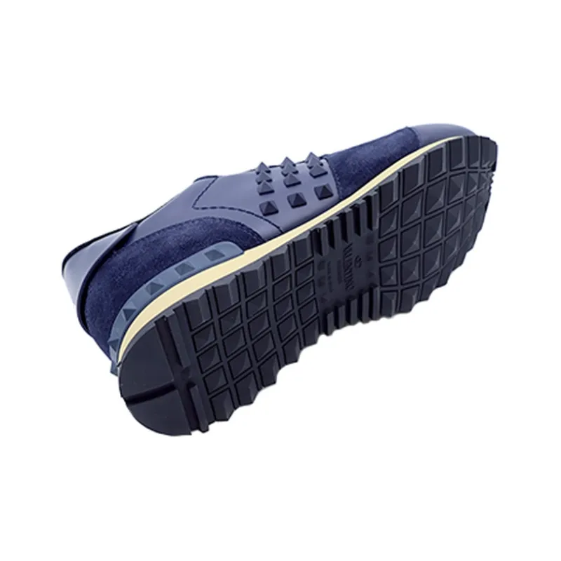 Valentino Rockrunner Low Top Athletic Shoes Men's Blue-4
