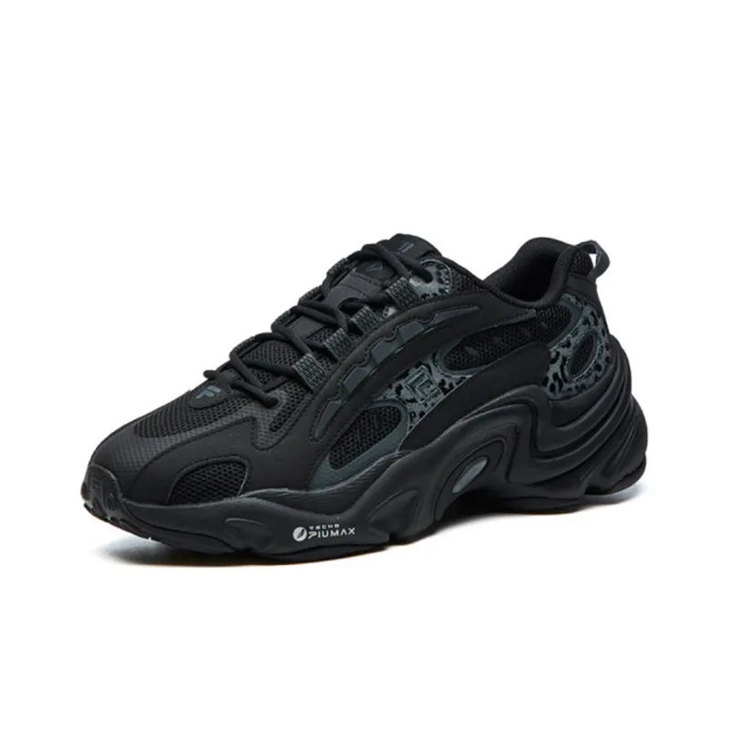 FILA Low Top Running Shoes Leopard Print Black-1