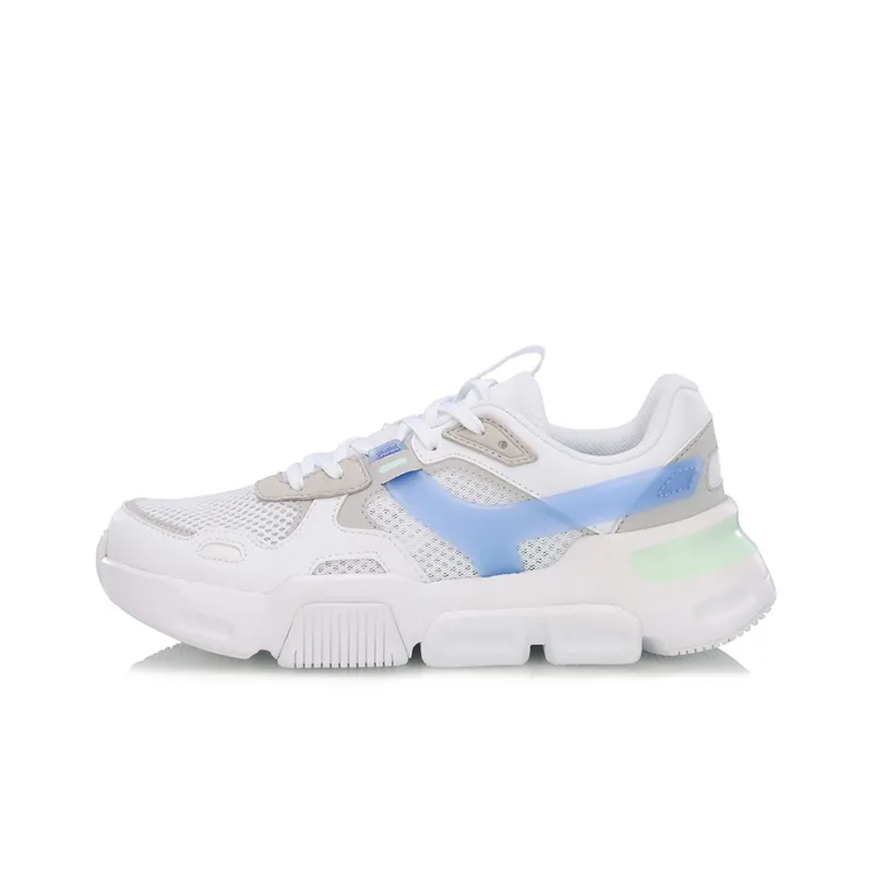 LINING Mark Casual Shoes Women's Low Top White/Blue-0