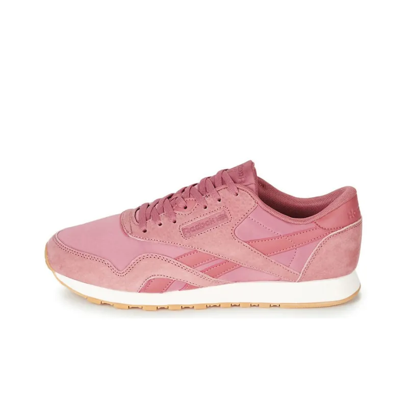 Reebok Classic Nylon Casual Shoes Women's Low-Top Pink-0