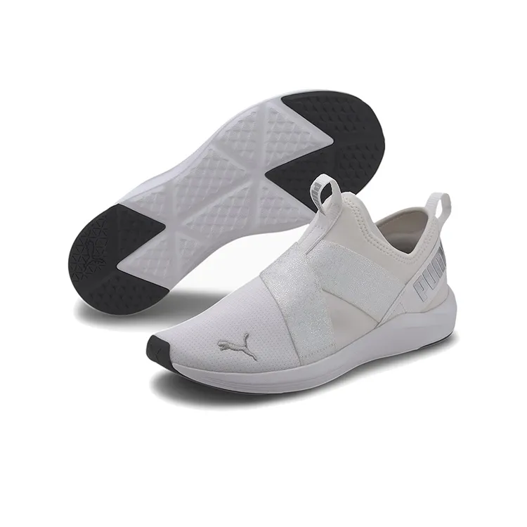 PUMA Prowl Slip-on Metallic Cushioned Slip-Resistant Lightweight Low-Top Casual Shoes Women's Khaki Gray-4