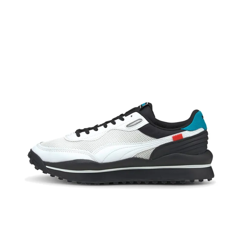 PUMA Style Rider Cyborg Low Top Running Shoes White/Black/Blue Women's-0