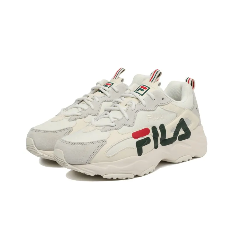 FILA Ray Tracer Linear Low Top Running Shoes Grey/Black/Red-2