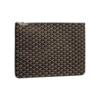 GOYARD SENAT Canvas With Leather Toiletry Bags Storage Bags Clutch Large Size Unisex 11 Colors