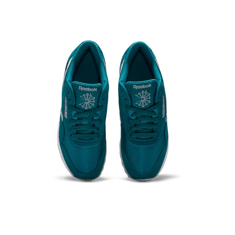Reebok Classic Nylon Casual Shoes Women's Low-Top Blue/Green-4